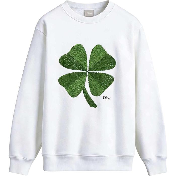 DIOR Sweatshirts Men's White Crew Neck Moderate