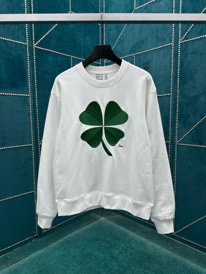 DIOR Sweatshirts Men's White Crew Neck Moderate