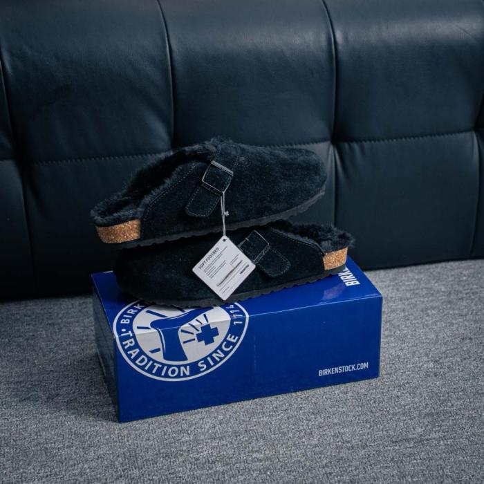 Birkenstock Boston Shearling Suede Black