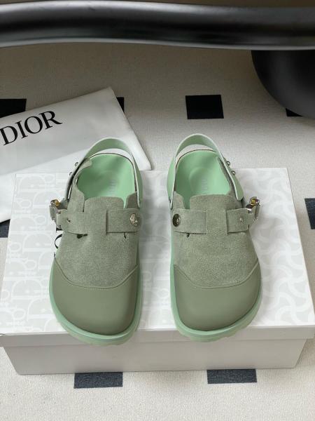 Dior by Birkenstock Mule Tokio Pastel Green Nubuck Calfskin