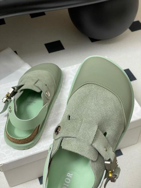 Dior by Birkenstock Mule Tokio Pastel Green Nubuck Calfskin