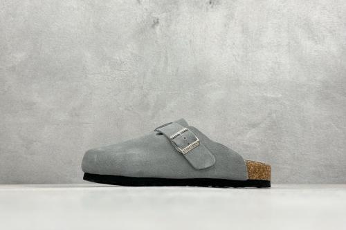 Birkenstock Boston Soft Footbed Suede Dark Grey