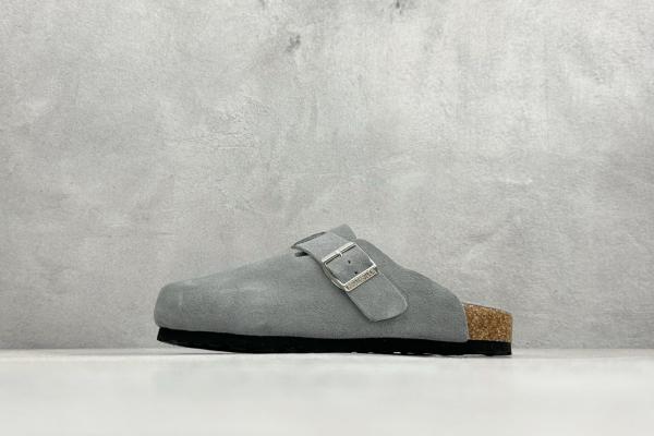 Birkenstock Boston Soft Footbed Suede Dark Grey