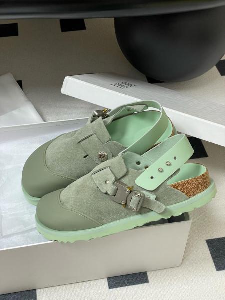 Dior by Birkenstock Mule Tokio Pastel Green Nubuck Calfskin