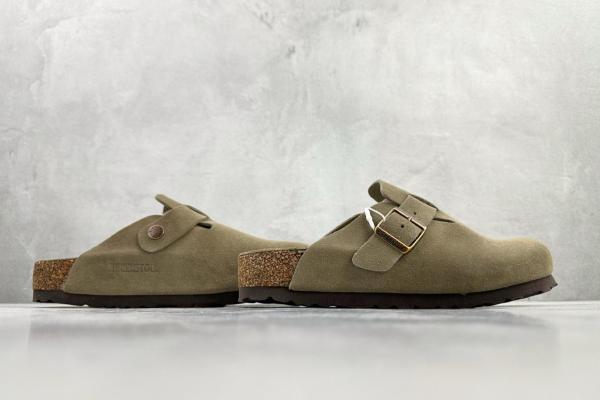 Birkenstock Boston Soft Footbed Suede Taupe