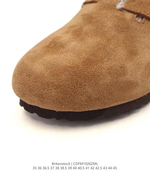 Birkenstock Boston Shearling Suede Leather Mink