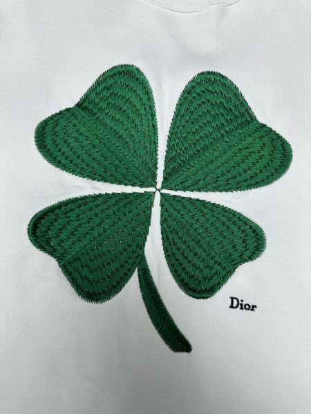 DIOR Sweatshirts Men's White Crew Neck Moderate