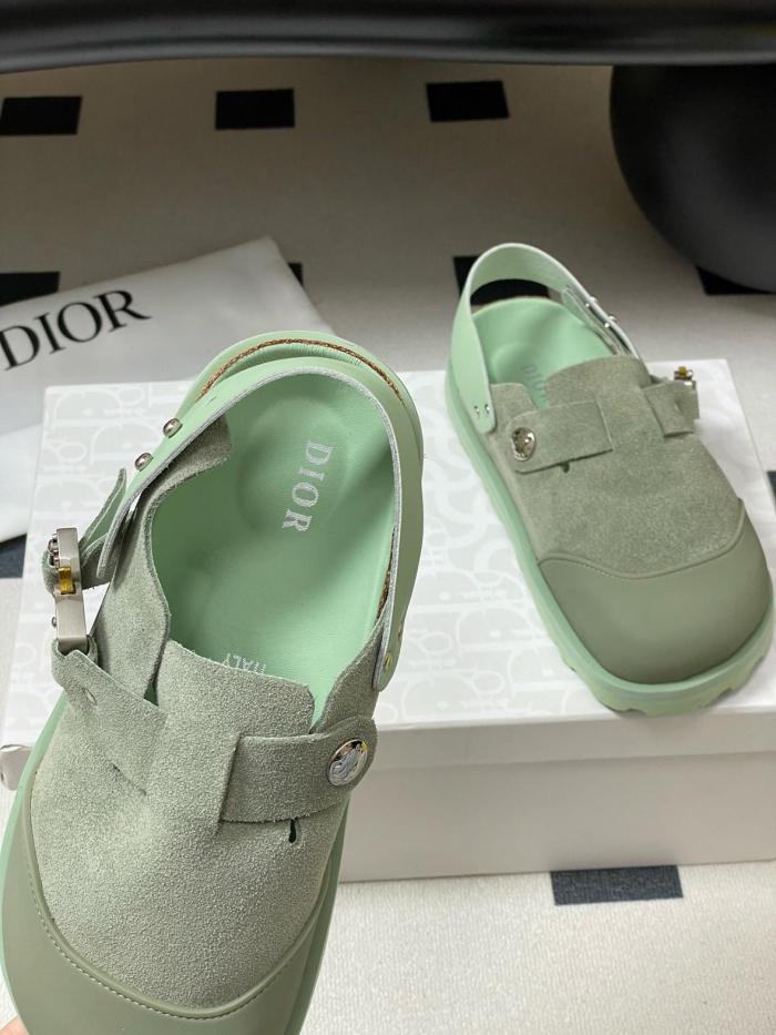 Dior by Birkenstock Mule Tokio Pastel Green Nubuck Calfskin