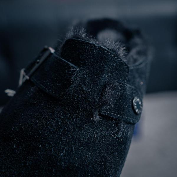 Birkenstock Boston Shearling Suede Black