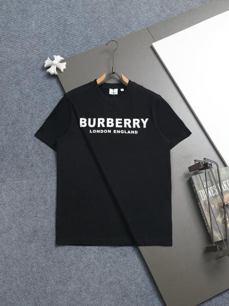 Burberry Men Logo Print T-shirt Black