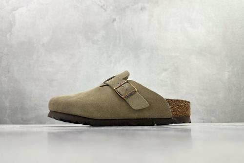 Birkenstock Boston Soft Footbed Suede Taupe