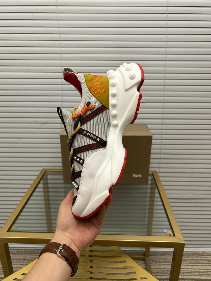 Christian Louboutin CL LUBOTING Trailnrun Low top Casual Shoes Men's Gray