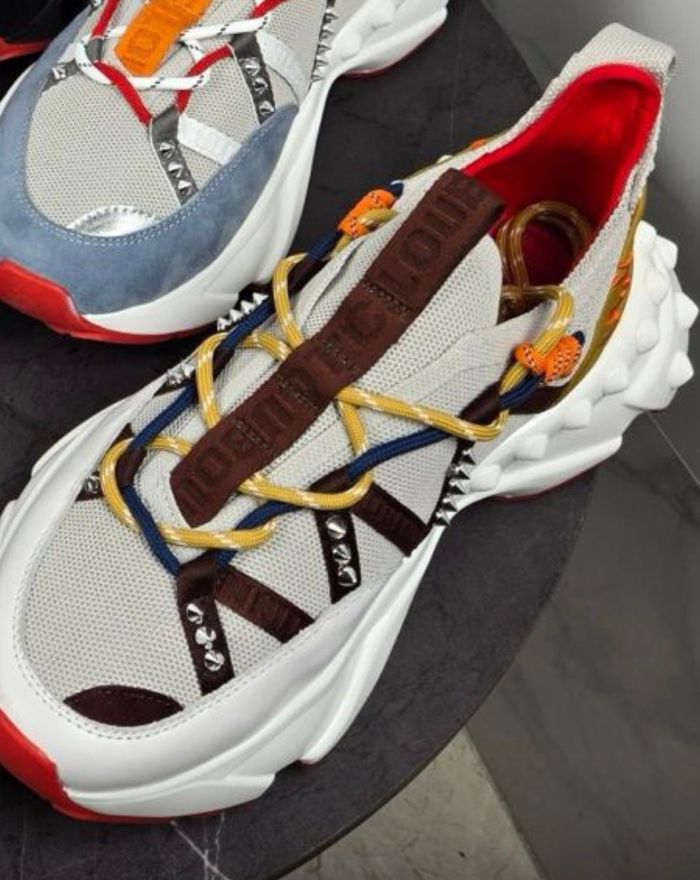 Christian Louboutin CL LUBOTING Trailnrun Low top Casual Shoes Men's Gray