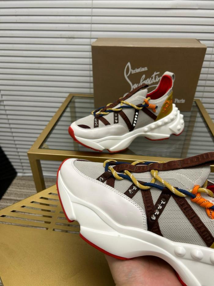 Christian Louboutin CL LUBOTING Trailnrun Low top Casual Shoes Men's Gray