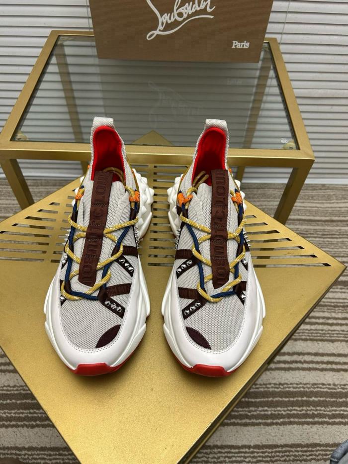 Christian Louboutin CL LUBOTING Trailnrun Low top Casual Shoes Men's Gray