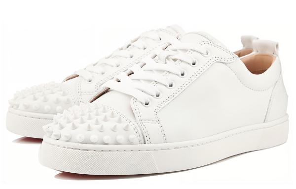 Christian Louboutin Louis Junior Spikes White