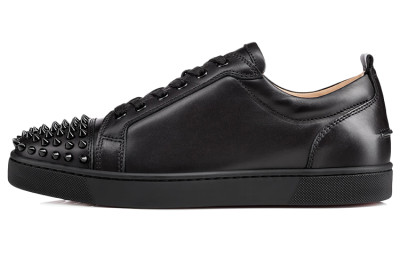 Christian Louboutin Louis Junior Spikes Flat Black