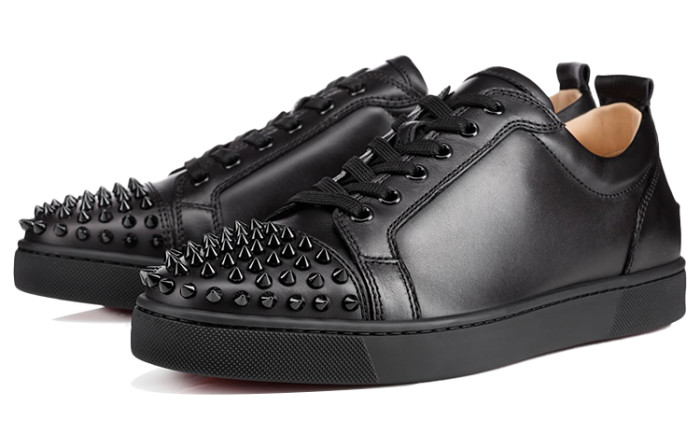Christian Louboutin Louis Junior Spikes Flat Black