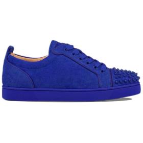 Christian Louboutin CL Low Top Stylish Skateboarding Shoes Blue