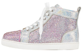 Christian Louboutin CL High Top Skateboard Shoes Pink