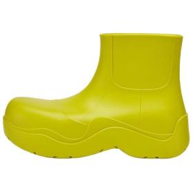 Bottega Veneta Puddle Rain Boots Ankle Boots Neon Green