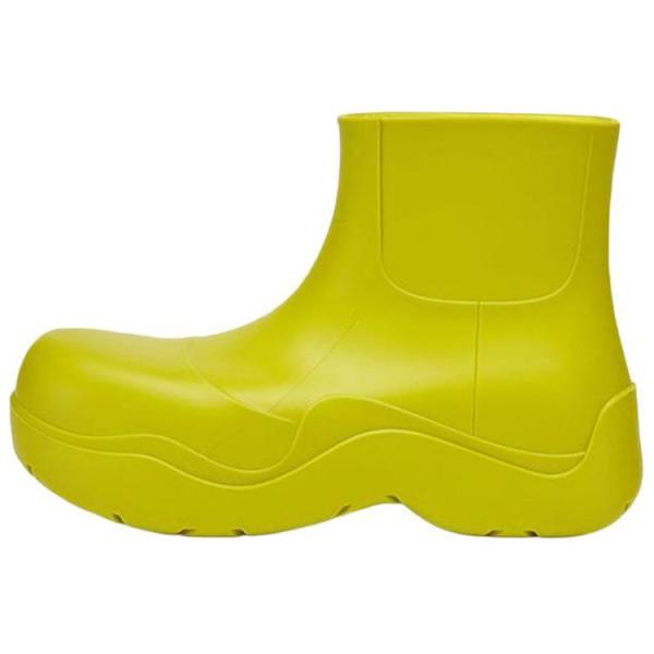 Bottega Veneta Puddle Rain Boots Ankle Boots Neon Green