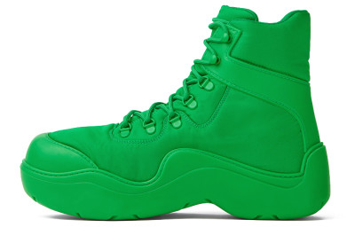 Bottega Veneta Puddle Bomber Short Mid Calf Outdoor Boots Green