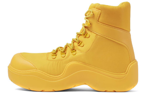 Bottega Veneta Puddle Bomber Short Ankle Boots Yellow