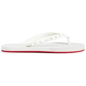Christian Louboutin Loubi Flip Slide White White