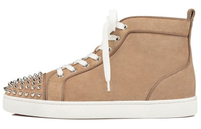 Christian Louboutin CL High Top Skateboard Shoes Beige