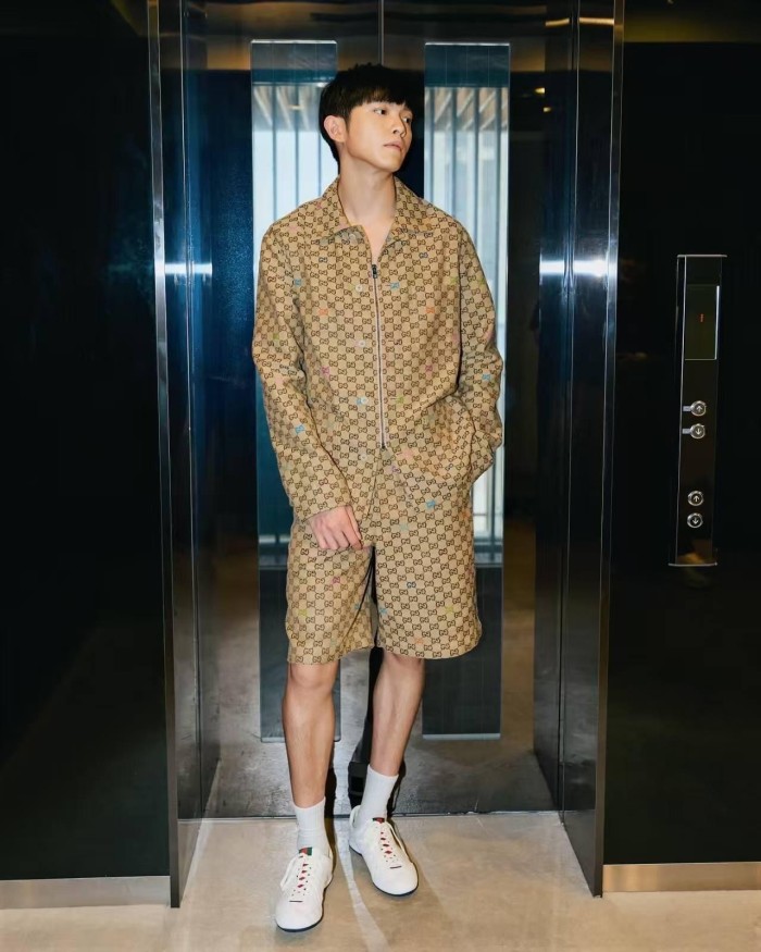 GUCCI Gg Monogrammed Zip Up Jacket