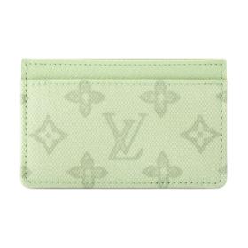 LOUIS VUITTON Monogram 130 Coated Canvas Card Holder Card Holder Small Women's Green M27753 size 11*0.5*7cm