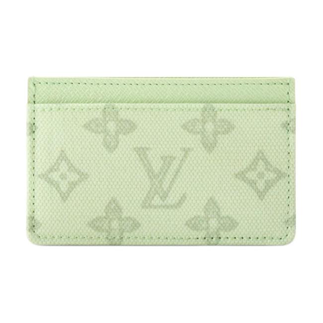 LOUIS VUITTON Monogram 130 Coated Canvas Card Holder Card Holder Small Women's Green M27753 size 11*0.5*7cm