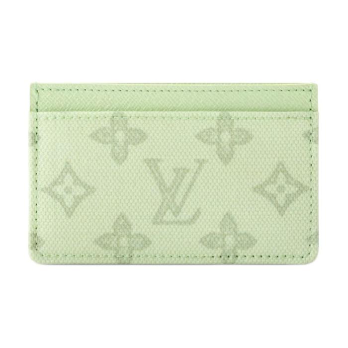 LOUIS VUITTON Monogram 130 Coated Canvas Card Holder Card Holder Small Women's Green M27753 size 11*0.5*7cm
