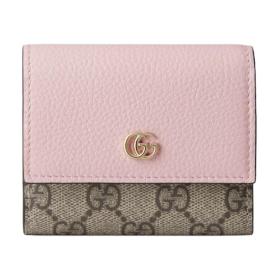 GUCCI GG Marmont Leather Wallet Mini Women's Pink & Beige & Brown 837957-AAFXM-5743 size 10*1.5*8cm