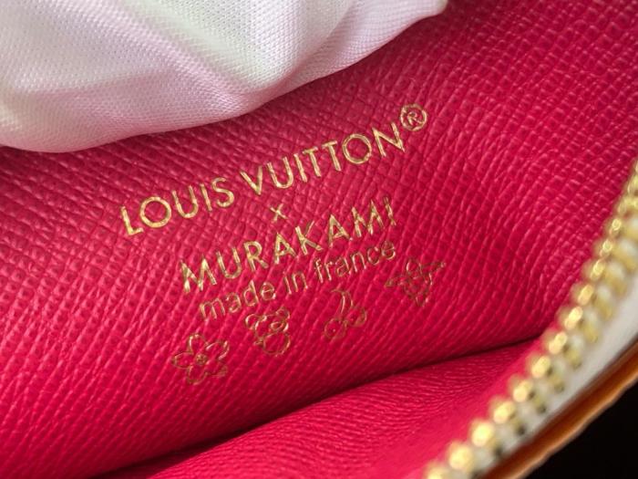 LOUIS VUITTON Takashi Murakami Collaboration Romy Coated Canvas Card Holder Card Holder Women's White M27706 size 12*0.8*8 cm