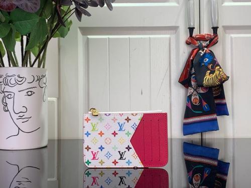 LOUIS VUITTON Takashi Murakami Collaboration Romy Coated Canvas Card Holder Card Holder Women's White M27706 size 12*0.8*8 cm