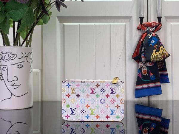 LOUIS VUITTON Takashi Murakami Collaboration Romy Coated Canvas Card Holder Card Holder Women's White M27706 size 12*0.8*8 cm