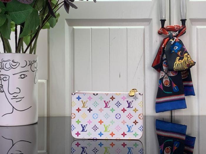 LOUIS VUITTON Takashi Murakami Collaboration Romy Coated Canvas Card Holder Card Holder Women's White M27706 size 12*0.8*8 cm