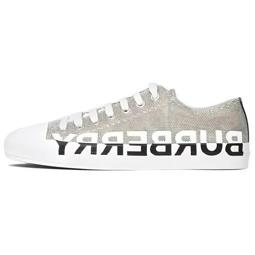 Burberry Logo Print Canvas Sneakers
