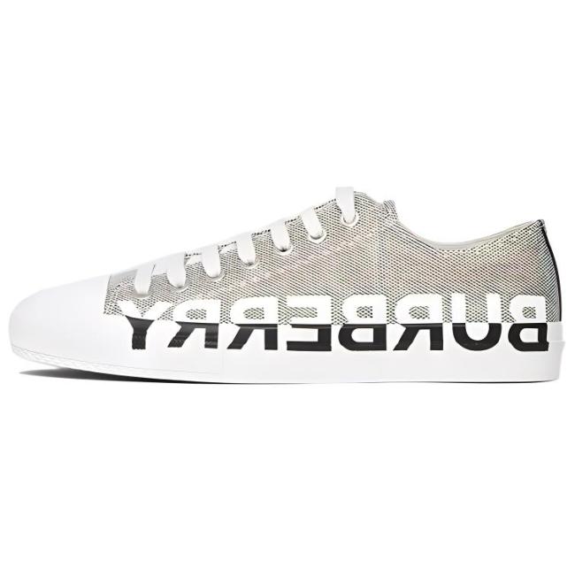 Burberry Logo Print Canvas Sneakers