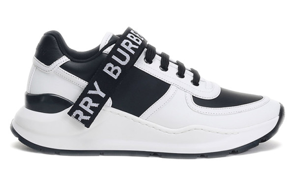 Burberry Low Top Athletic Shoes Black White