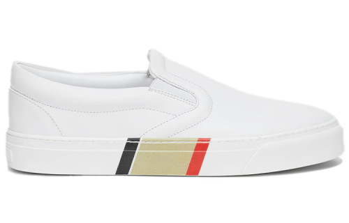 Burberry Cow Leather, Leather Low top Stylish Skateboarding Shoes Bright White