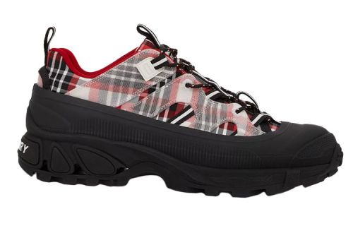 Burberry Arthur Cow Leather Low top Casual Shoes Red Black White