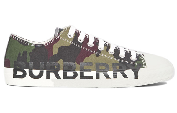 Burberry Logo-print Lace-up Sneaker Green Camo