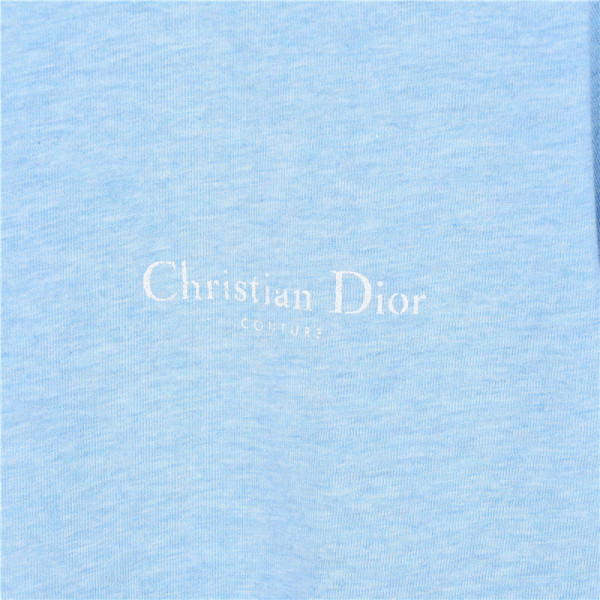 DIOR T Shirts Men's White Crew Neck Moderate Straight Fit