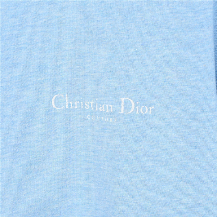 DIOR T Shirts Men's White Crew Neck Moderate Straight Fit