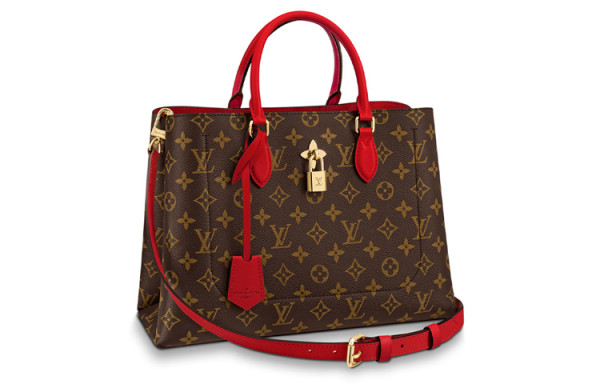 LOUIS VUITTON Flower Tote Coated Canvas Shoulder Bag, Crossbody Bag, Handbag Women's Poppy Red M43553 size 34*24*13 cm