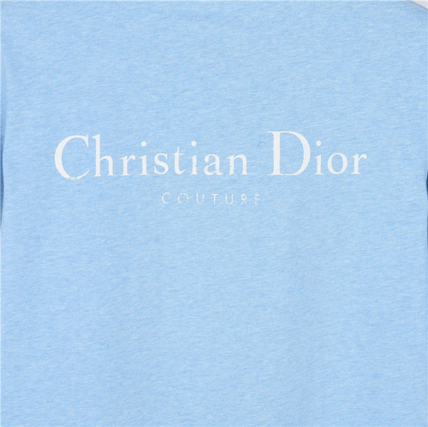 DIOR T Shirts Men's White Crew Neck Moderate Straight Fit