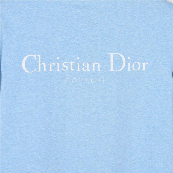 DIOR T Shirts Men's White Crew Neck Moderate Straight Fit